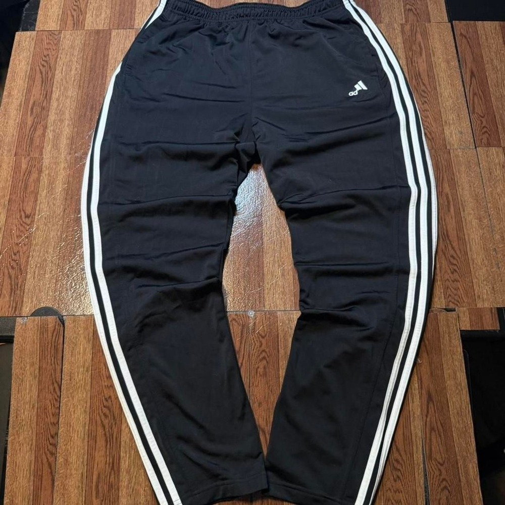 Adidas Black White Striped Retro Sportswear Track Sweatpants XL